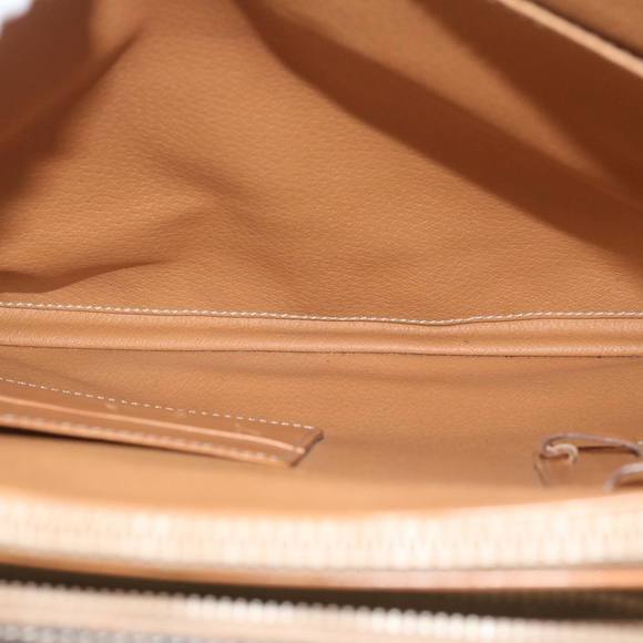 CELINE Macadam Canvas Clutch Bag PVC Leather Brown Auth 63592 - Picture 10 of 16